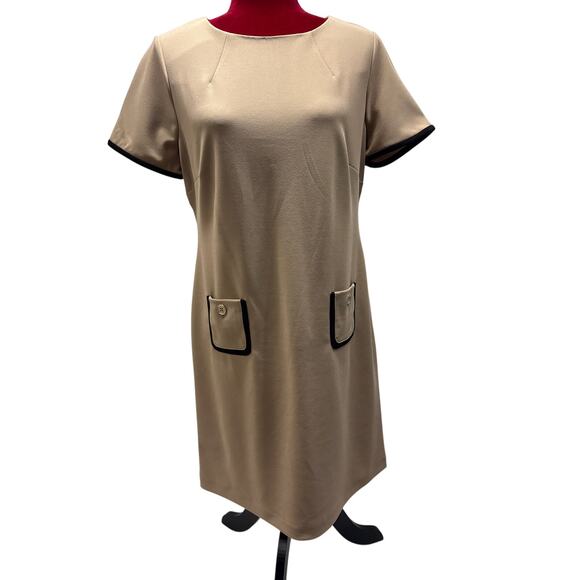 Tommy Hilfiger dresses, scuba crepe trim high neck dress size 10 packets new - Picture 3 of 8